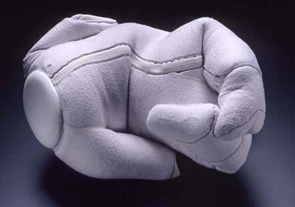 lilac plaster reconciled baby sculpture