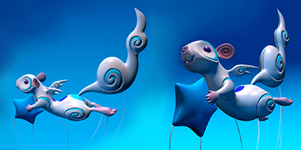 3d model of a macy's parade balloon done in maya by laura davis