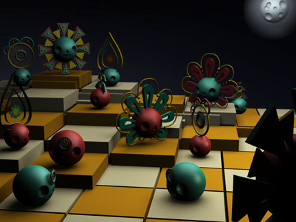candy skulls chess set in 3d using rhino by caitlin walsh