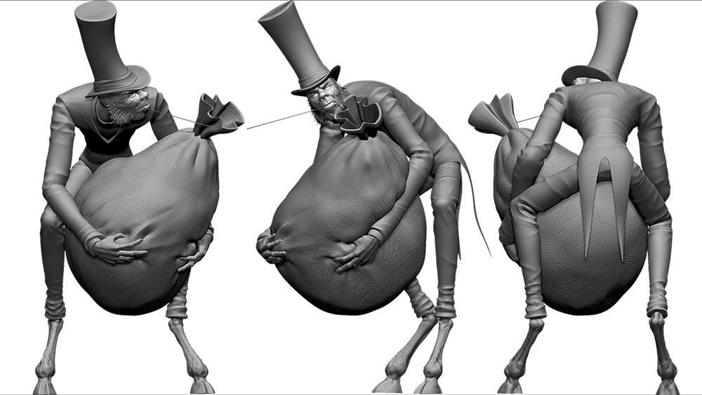 3d model of seven deadly sins character greed by evan bujold