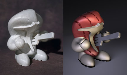 student 3d printing toy design by brien o'keefe