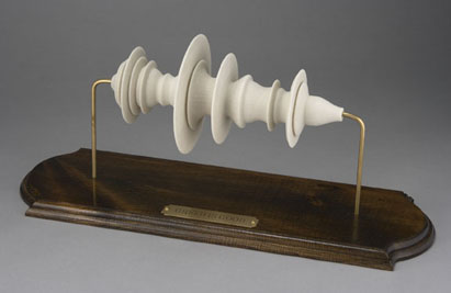 greed is good quote from michael douglas in wall street in a 3d printed sculpture