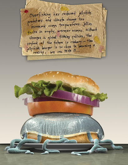 jellyfish burger created in maya with jennifer jacquet